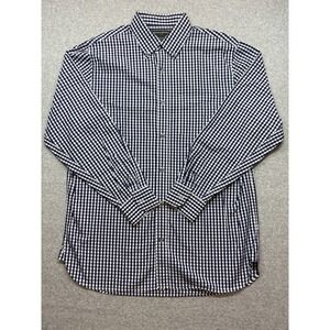 Banana Republic Mens Shirt‎ Size Large Blue Plaid Casual Work Carrier